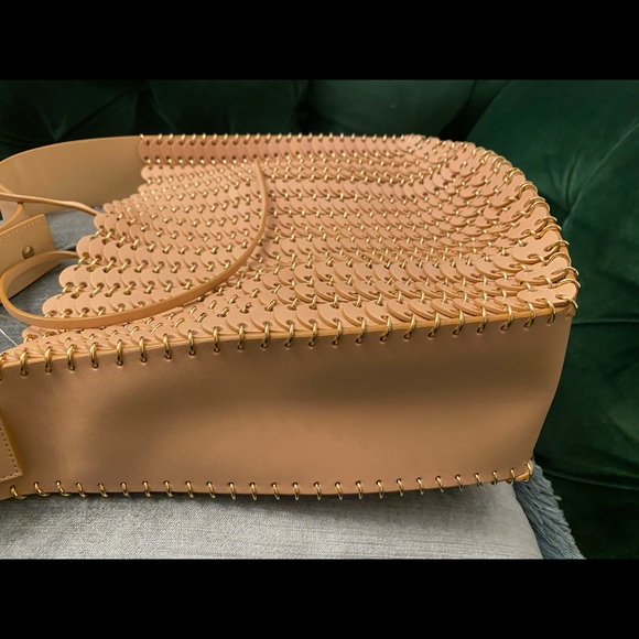 Paco Rabanne leather hobo bag with gold grommets - Picture 5 of 7